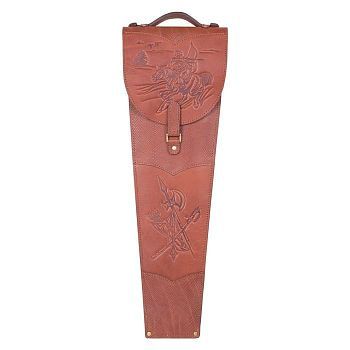 Шампуры подарочные 6 шт. в колчане из натуральной кожи