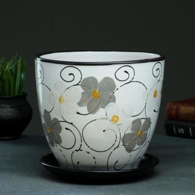 Кашпо "Фиалка" белое 5 л