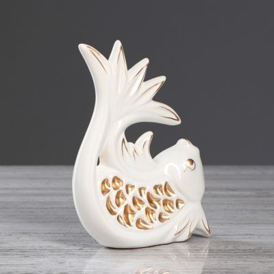 Копилка "Рыбка", белая, 18 см