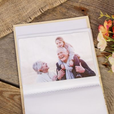 Фотоальбом на 40 фото 10х15 см "Башня" золот.обводка в коробке МИКС 17х14х4,5 см