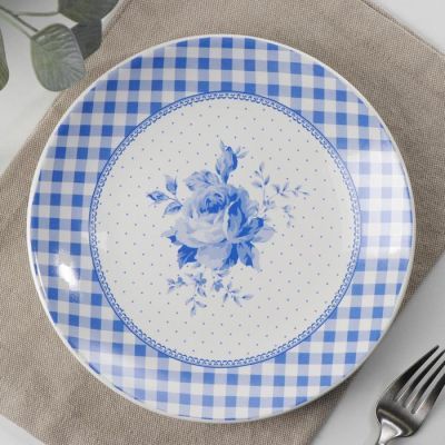 Тарелка «Кантри синяя клетка», d=21 см