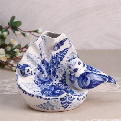 Ваза "Весна", 21х15х14 см, гжель