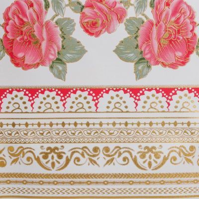 Клеёнка столовая на тканевой основе «Сад», 140×180 см, рулон 10 скатертей