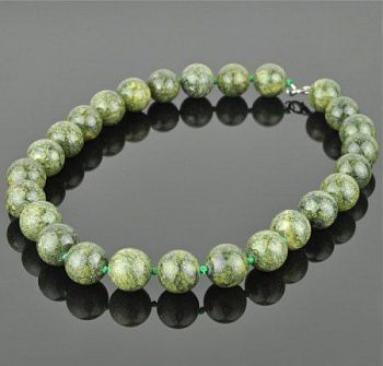 Бусы Змеевик "Классика №16" арт.НЗМ-1(16)-48-1