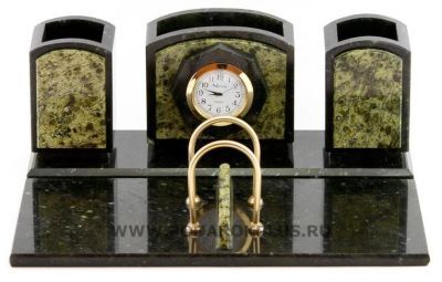 Настольный набор №32 камень змеевик