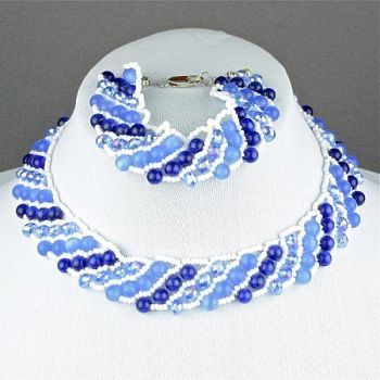 Авторский комплект Кошачий глаз, хрусталь "Шарм" арт.КАП-1176