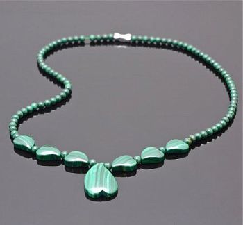 Колье Малахит "Иволга" арт. П3305