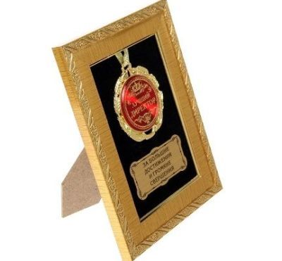 Медаль в рамке "Лучший директор" (14 х 19 см)
