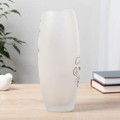 Ваза Flora "Золотой вьюн" матовая  d-8см, 26х10,5см