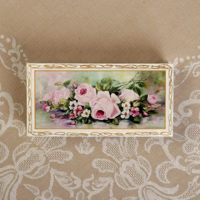 Шкатулка - купюрница «Нежность», белая, 8,5×17 см, лаковая миниатюра