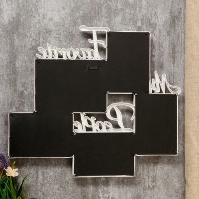 Фоторамка пластик на 5 фото 10х15, 13х18 см "Мои дорогие люди" белая 40,5х46 см