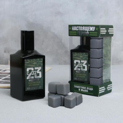 Набор: парфюм 100 мл и мыло камни Виски «Настоящему герою»