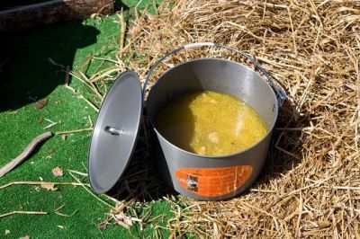 Котел из анодированного алюминия с крышкой (13л)