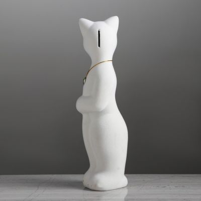 Копилка "Кот Лапа", белый цвет, 28 см