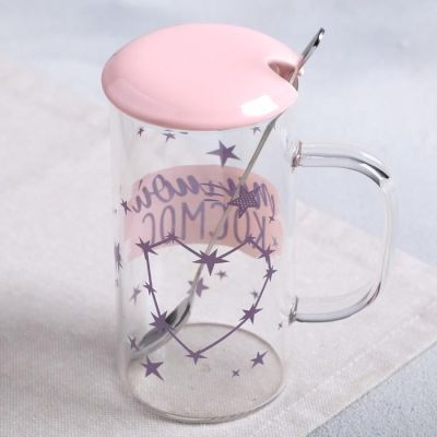 Кружка «Ты мой космос», с крышкой и ложкой, 300 мл