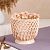 Конфетница "Горшочек", бежевая, лепка, плетение, 14 см, микс