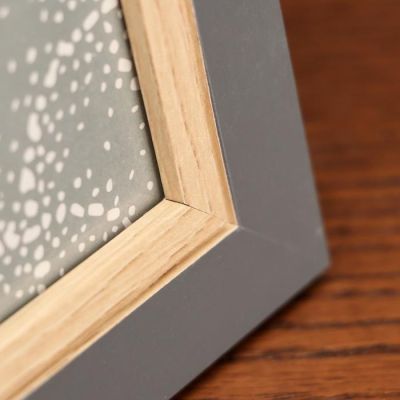 Фоторамка пластик 20х25 см "Серая с обрамлением из дерева" 29х24х1 см