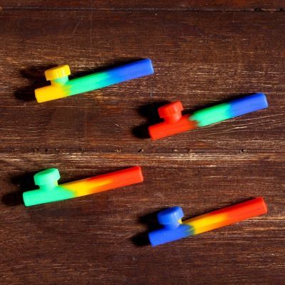 Трубка оригинальная из силикона с крышкой, 2×8.5×1.5 см, микс