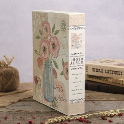 Фотоальбом на 100 фото 13х18 см "Цветы в банке" в коробке МИКС 29,3х23,5х5,7 см