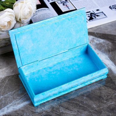 Шкатулка - купюрница «1000», 8,5×17 см, синяя, лаковая миниатюра