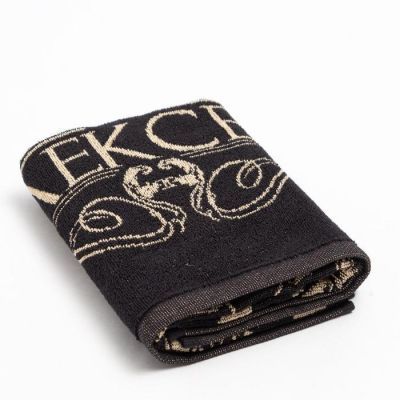 Полотенце именное махровое Этель "Алексей" чёрный, 50х90см, 100% хлопок, 420гр/м2