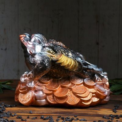 Копилка "Жаба", глянец, золотистый цвет, 23 см