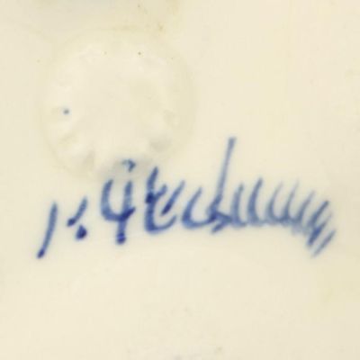 Сахарница «Яблоко», 10×10×11 см, гжель