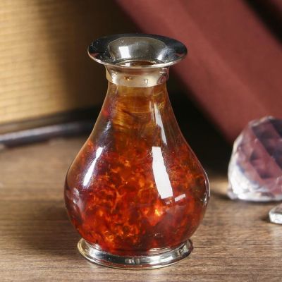 Ваза из бронзы и янтаря для цветка без ручки 5,5 см