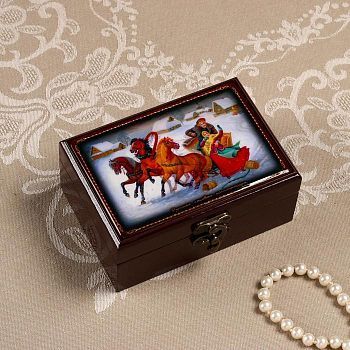 Шкатулка «Тройка метелица », 13х9 см, без делений