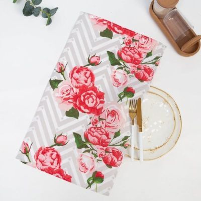 Полотенце вафельное "Зигзаг" 35х60 см, лён, 160 гр/м, хл,