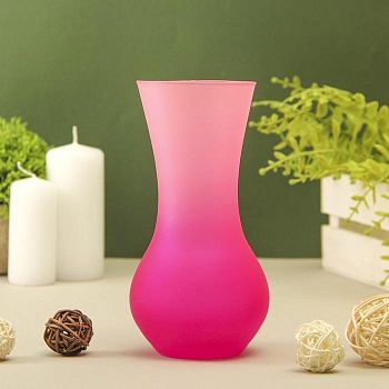 Ваза "Весна" 18/5 радуга матовая 18см МИКС