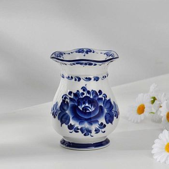 Вазочка "ГРАЦИЯ", гжель