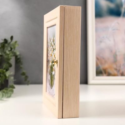 Ключница "Ромашки" молочный дуб 19х24 см