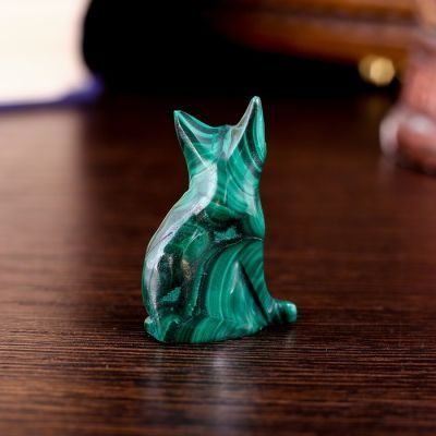 Сувенир "Кошечка", натуральный малахит