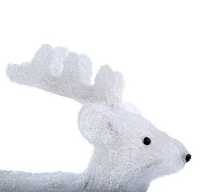 Фигура акрил. "Сани с оленем" (Олень: 45х48х14 см, Сани: 42х22х20 см.)