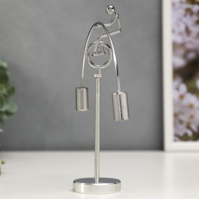 Маятник металл "Человечек-эквилибрист на колесе" 20,5х18х4,8 см