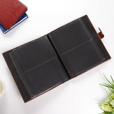 Фотоальбом 200 фото 10х15 см кожзам, кофейный 23,5х18,5х5,5 см