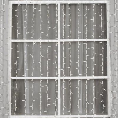 Гирлянда «Занавес» 2 × 6 м, IP65, УМС, белая нить, 1440 LED, свечение тёплое белое, 220 В