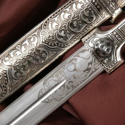 Кинжал сувенирный"Ирбис" малый (мельхиор)