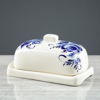 Маслёнка "Мила", роспись, 17.5 см