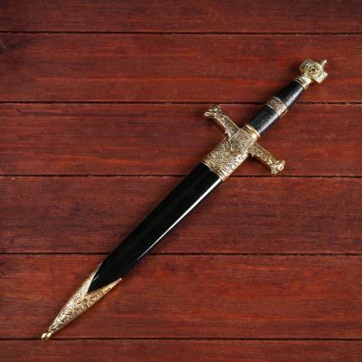 Кортик Звезда Давида", золото/синий, 10х40 см