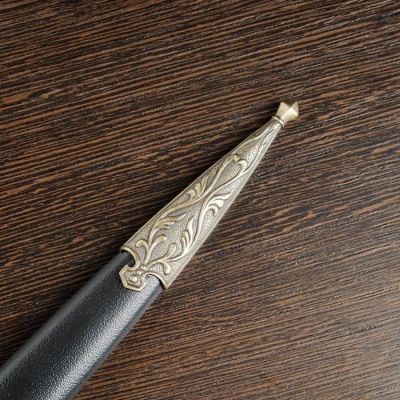 Сув. оружие кортик, чёрный на рукоятке бронзовая отделка 34см