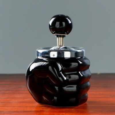 Пепельница бездымная "Кулак", 12.5х15 см, микс