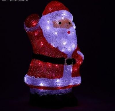 Фигура акрил."Дед мороз большой" (22 × 3 × 45 см.)