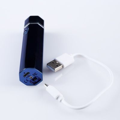 Зажигалка электронная "Восьмигранник", дуговая, с индикатором заряда