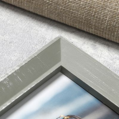 Фоторамка пластик на 6 фото 7х10, 10х10, 10х15 см "Домик" серая 32х56х2 см