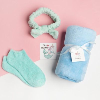 Набор подарочный I'm a mermaid вид 2, плед и аксессуары