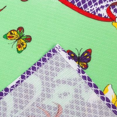 Полотенце вафельное  "Цветы" 45х60 см, сиреневый, 160 гр/м, хл,