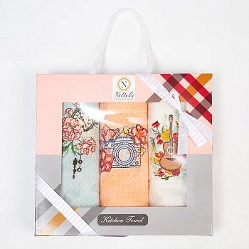 Набор вафельных полотенец 40х60 см 8 MART-338, 3 шт