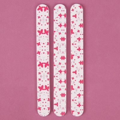 Пилки-наждаки, абразивность 240/240, 18 см, 3 шт, рисунок МИКС